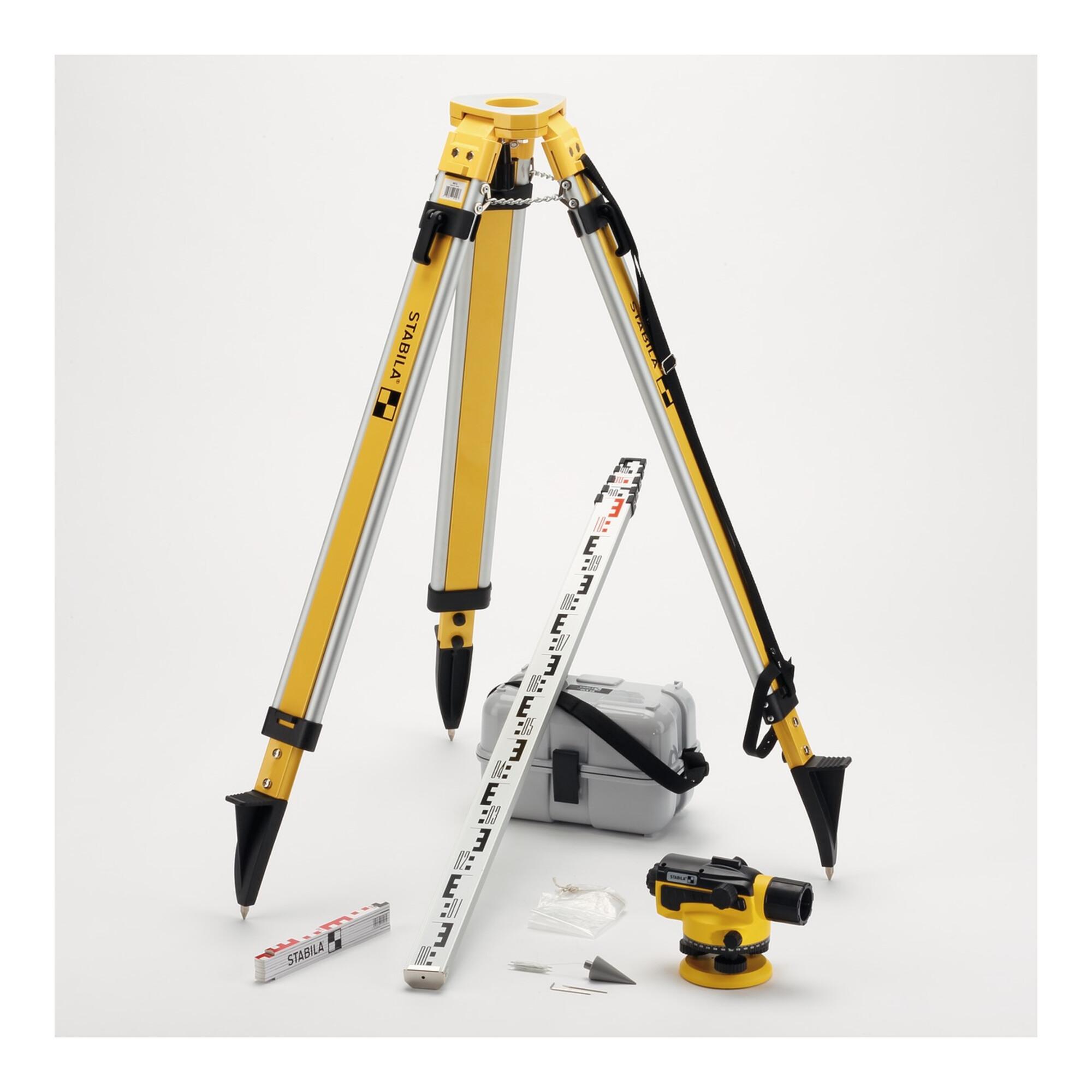 STABILA Optisches Nivellier OLS 26 8-teiliges Set (18460)