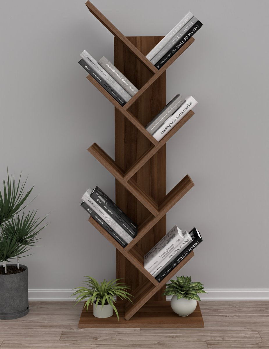 Soof & Tess Boekenkast met 8 Planken in Boomvorm – Industrieel Boekenrek