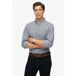Superdry für Herren. M4011037A Camia Classic Oxford blau (L), Lässig, Baumwolle, Klassisch, Langarm