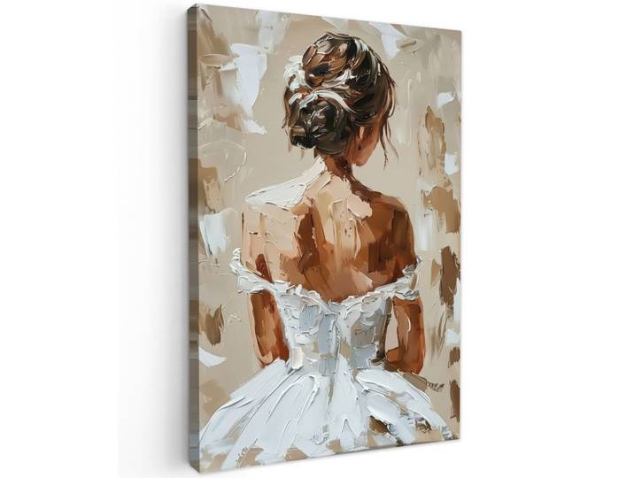 LEINWANDBILD Frau - Farbe - Abstrakt - Beige - Modern Wanddeko 40x60 cm