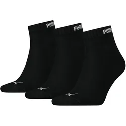 PUMA Herren Damen Unisex QUARTER SOCKEN CLYDE 3er Pack - Black (200) - 35-38