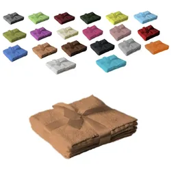EXKLUSIV HEIMTEXTIL Seiftuch 4er Set 30 x 30 cm Sand