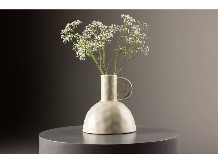 Vase Solina Ø24 cm – Eleganz in moderner Form - Beige - Luxusbetten24