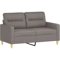 vidaXL 2-Sitzer-Sofa Taupe 120 cm Stoff