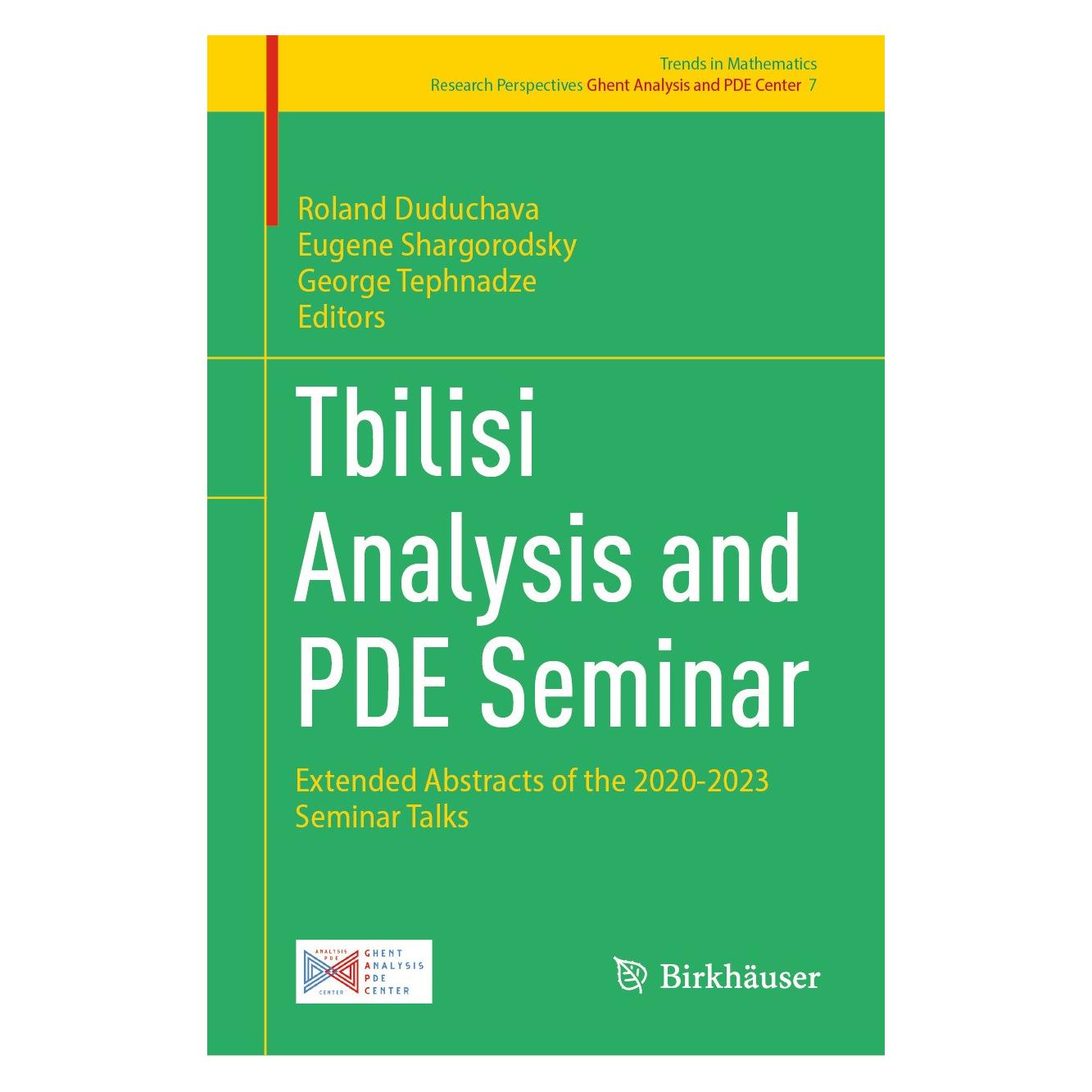 Springer Tbilisi Analysis and PDE Seminar (9783031628931)