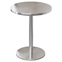 Gastronomie-Edelstahltisch für Bar und Restaurant – Stabile Ausführung – Runder Tisch Ø60×75cm【BXG-HY60】