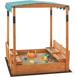 Sandkasten Pitsunda mit höhenverstellbarem Dach 145x118x118cm [en.casa]