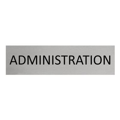 CombiCraft Aluminium Türschild Administration 165x45mm mit 3M-Tape zur Befestigung, einfache Kennzeichnung von Räumen und Bereichen