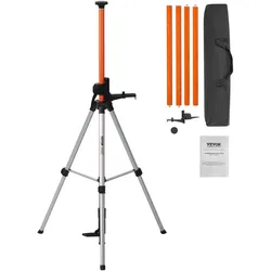 VEVOR Laser-Wasserwaagen-Stativ, 1/4"-20 & 5/8"-11 Gewindehalterung, 40,94-133,85 Zoll Höhenverstellung mit Wasserwaage und robustem Ständer, ausziehbares, leichtes Aluminium-Stativ für Laserscanner