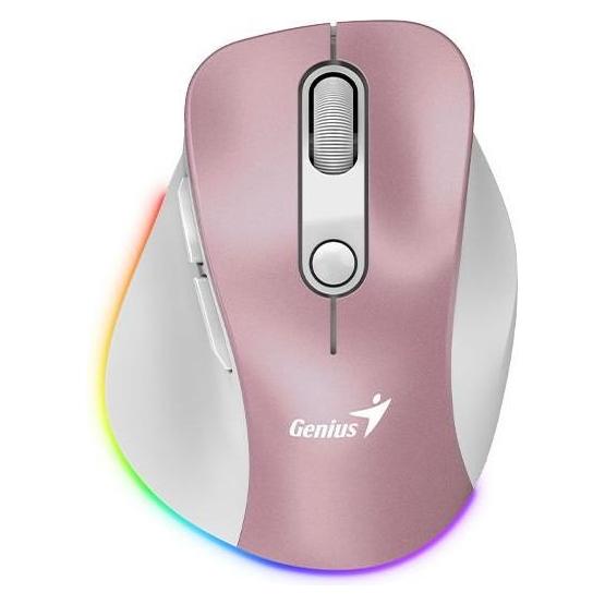 Genius Ergo 9000S Pro Pink / Kabellose Maus / 2400 DPI / 2,4 GHz USB-A-Dongle / Bluetooth / 500 mAh (Kabellos) (31030039403)
