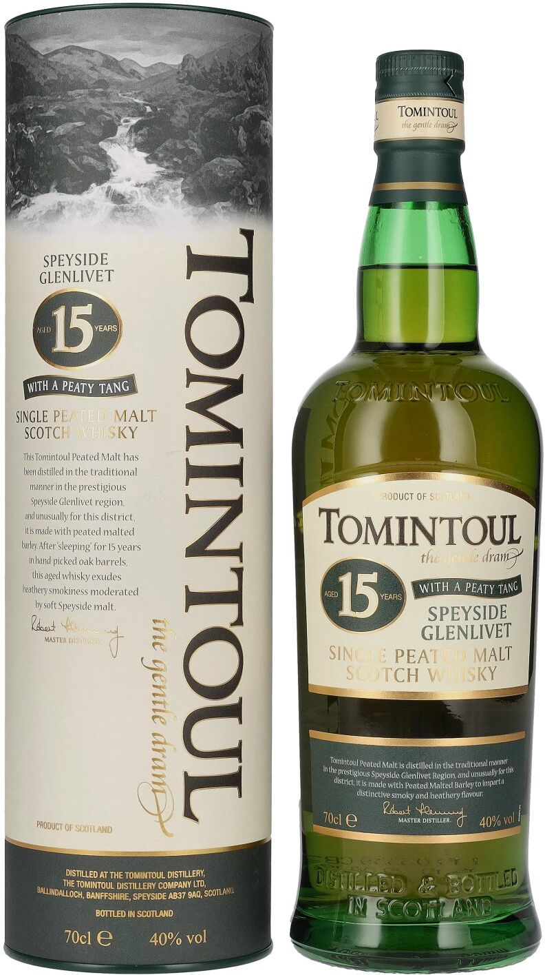 Tomintoul 15 Years Old WITH A PEATY TANG 40% Vol. 0,7l in Geschenkbox