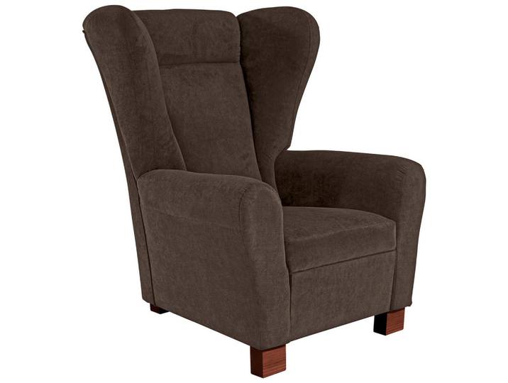 Livetastic Ohrensessel Lesesessel, Dunkelbraun, Holz, Buche, massiv, 95x109x97 cm, Wohnzimmer, Sessel, Ohrensessel