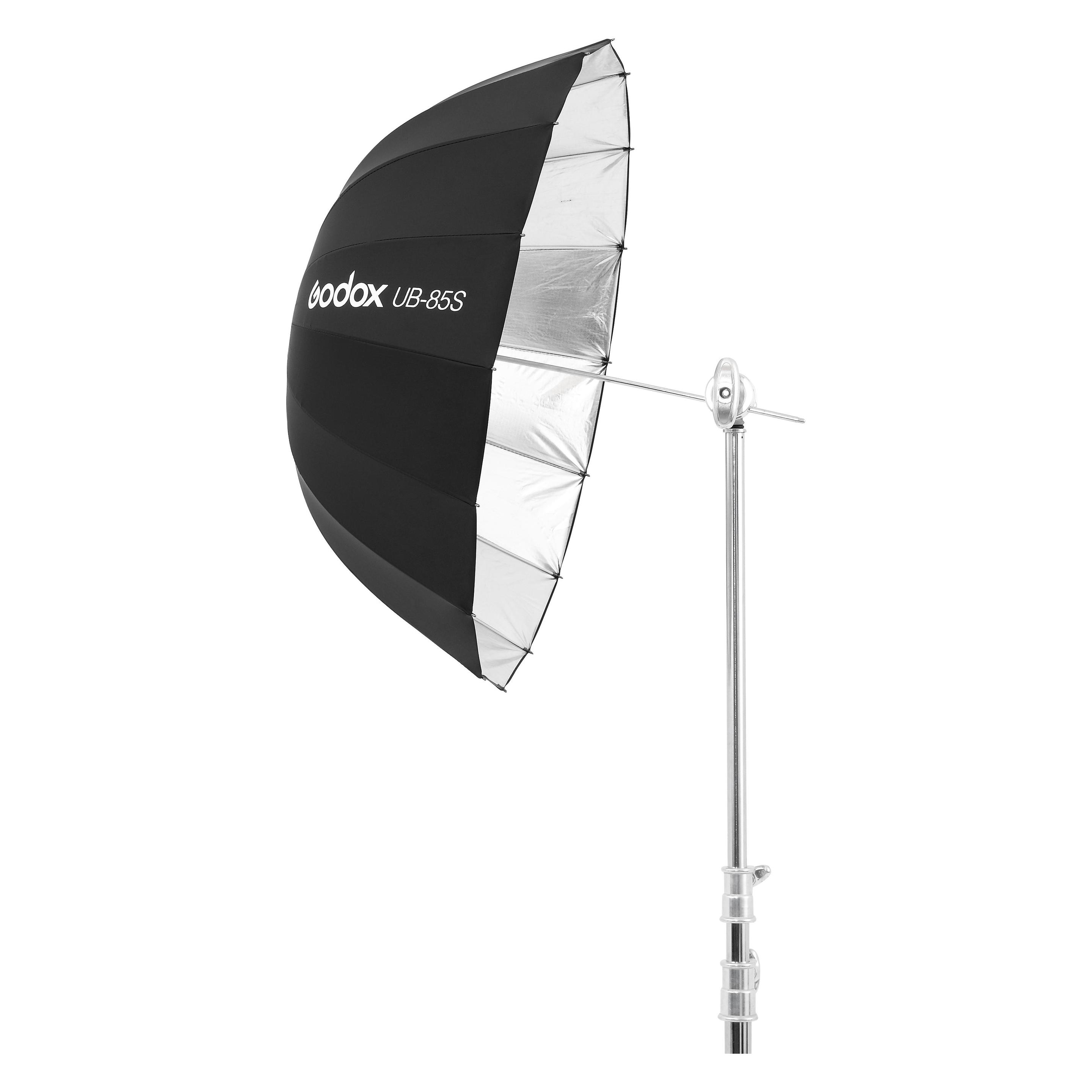 Godox 85cm Parabolische Paraplu Zwart & Zilver (Reflektor, 85 cm) (05529DSN)
