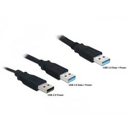 Delock USB-Kabel USB 3.0 USB-A Stecker, USB-A Stecker, USB-A Stecker 0.60 m Schwarz 82908