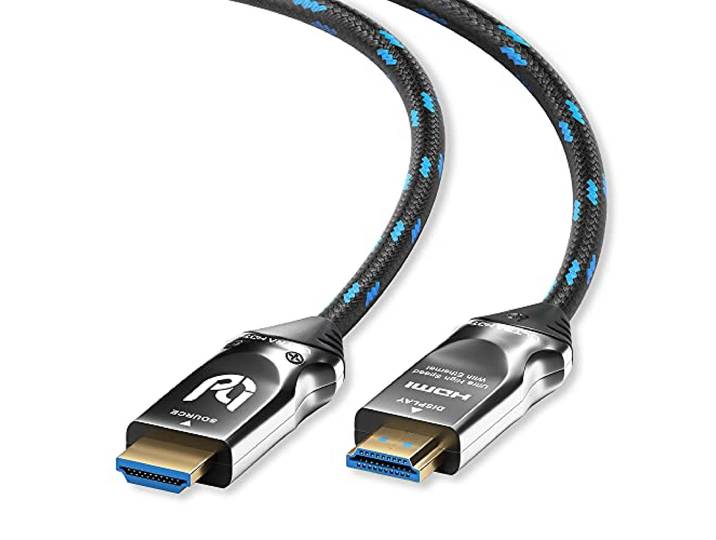 Ultra HDTV 8K HDMI-kabel - 10m High Speed ​​HDMI 2.1-kabel (48 Gbps) voor 8K@60Hz & 4K@120Hz - geïntegreerde chip - knikbescherming - nylon omhulsel