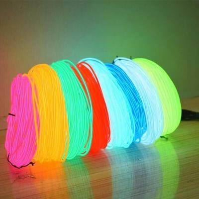 The Cart Load Neon LED Light Glow EL Wire Strip, Tube Rope, Party Car Decor With Controller Vibrant Lighting For Home, Car 15ft car Cigarette pink