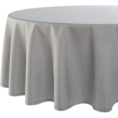 Tischdecke DELINDO LIFESTYLE "WIEN" Gr. 5, grau, Ø:160cm, Polyester, Tischdecken, Tischdecke, Fleckabweisend, pflegeleicht, 180 g/m²