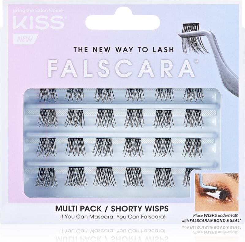 Kiss Falscara Wisp knotted individual lashes Shorty 24 pc