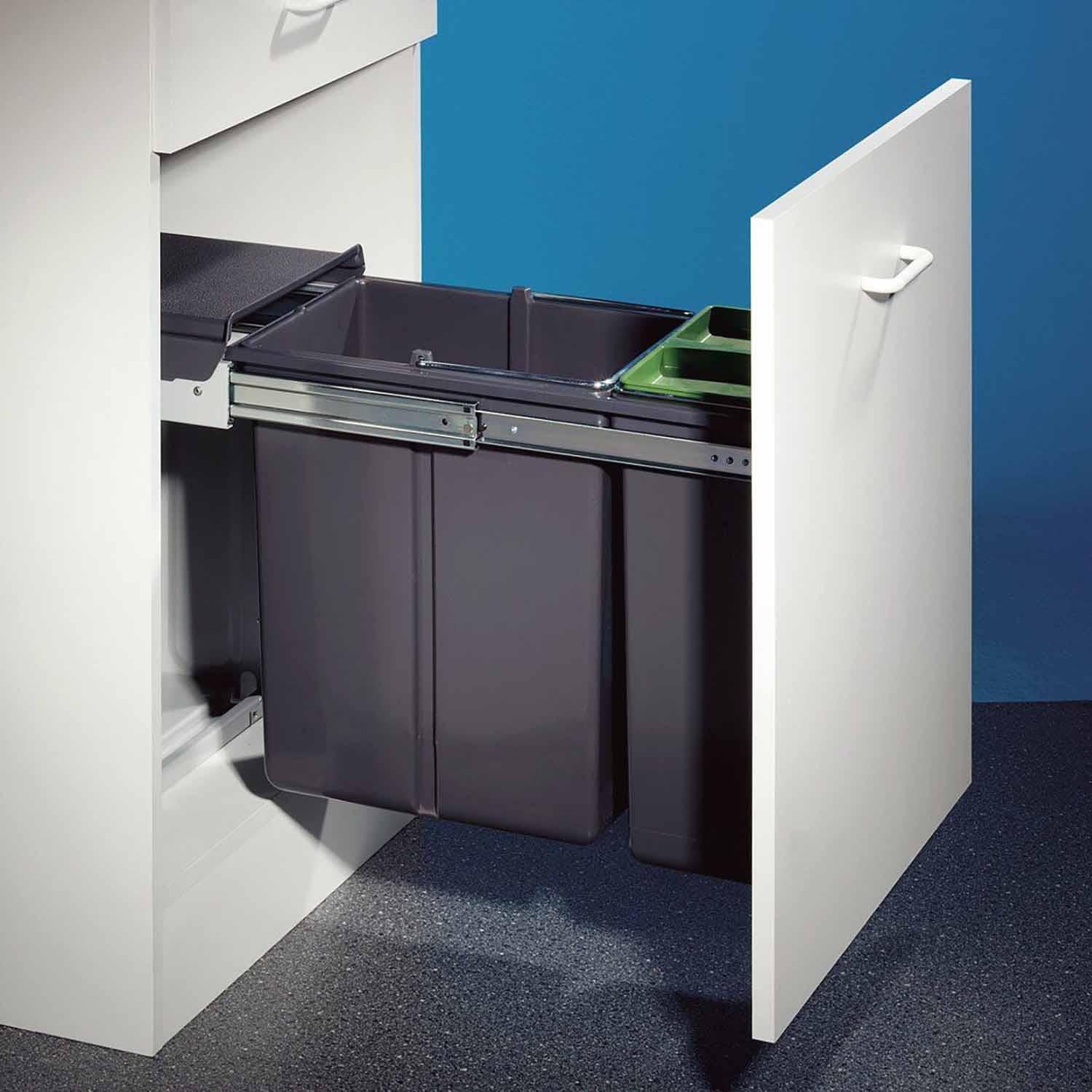 Hailo Double 30 BM Prullenbak - Antracietkleurig