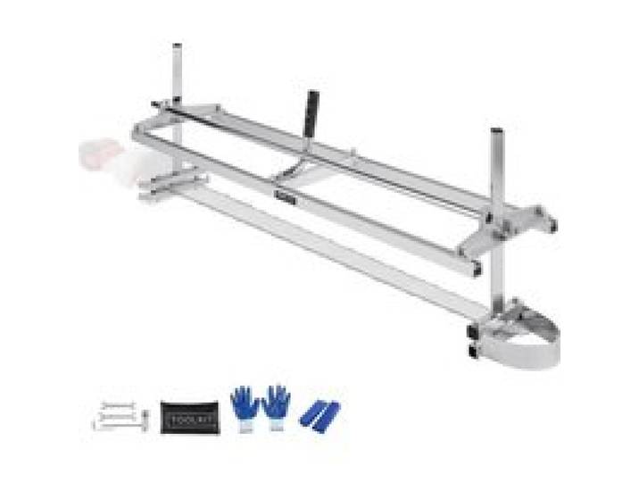 VEVOR Gruminette Scierie Mobile Portable 355-1219 mm Barre de Guidage en Acier Galvanisé avec Épaisseur de Coupe 5,08-300 mm Coupe Transversale Moulin à Scie à Chaîne de Tronçonneuse pour Constructeur