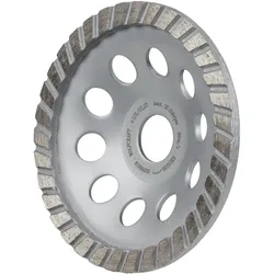 wolfcraft, Schleifmittel, 1 Diamant-Schleiftopf Stand. ø125x22,2mm