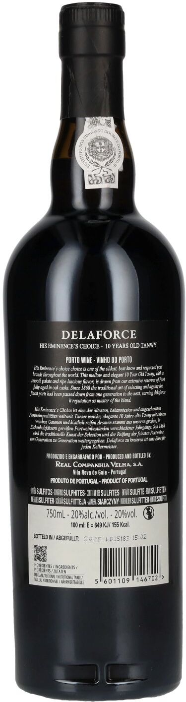 Delaforce Portwein Delaforce HIS EMINANCE CHOICE 10 Years Old Tawny Porto 20% Vol. 0,75l