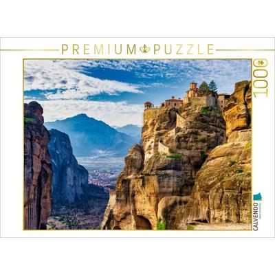 CALVENDO Puzzle Panoramablick auf Meteora | 1000 Teile Lege-Größe 64x48cm Foto-Puzzle für glückliche Stunden
