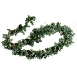LEX Weihnachtsgirlande mit Lichterkette, 100 LEDs, für innen und außen