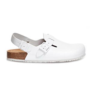 Abeba Berufsschuhe Nature 8040, OB, Clogs, Unisex, Echt Leder, weiß, Gr. 48