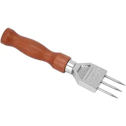 Stalgast Bar Eispickel, 3 Dornen, Edelstahl und Holz, L. 176 mm