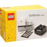 LEGO Schreibtischschubladen 3er-Set, Aufbewahrungsbox weiß