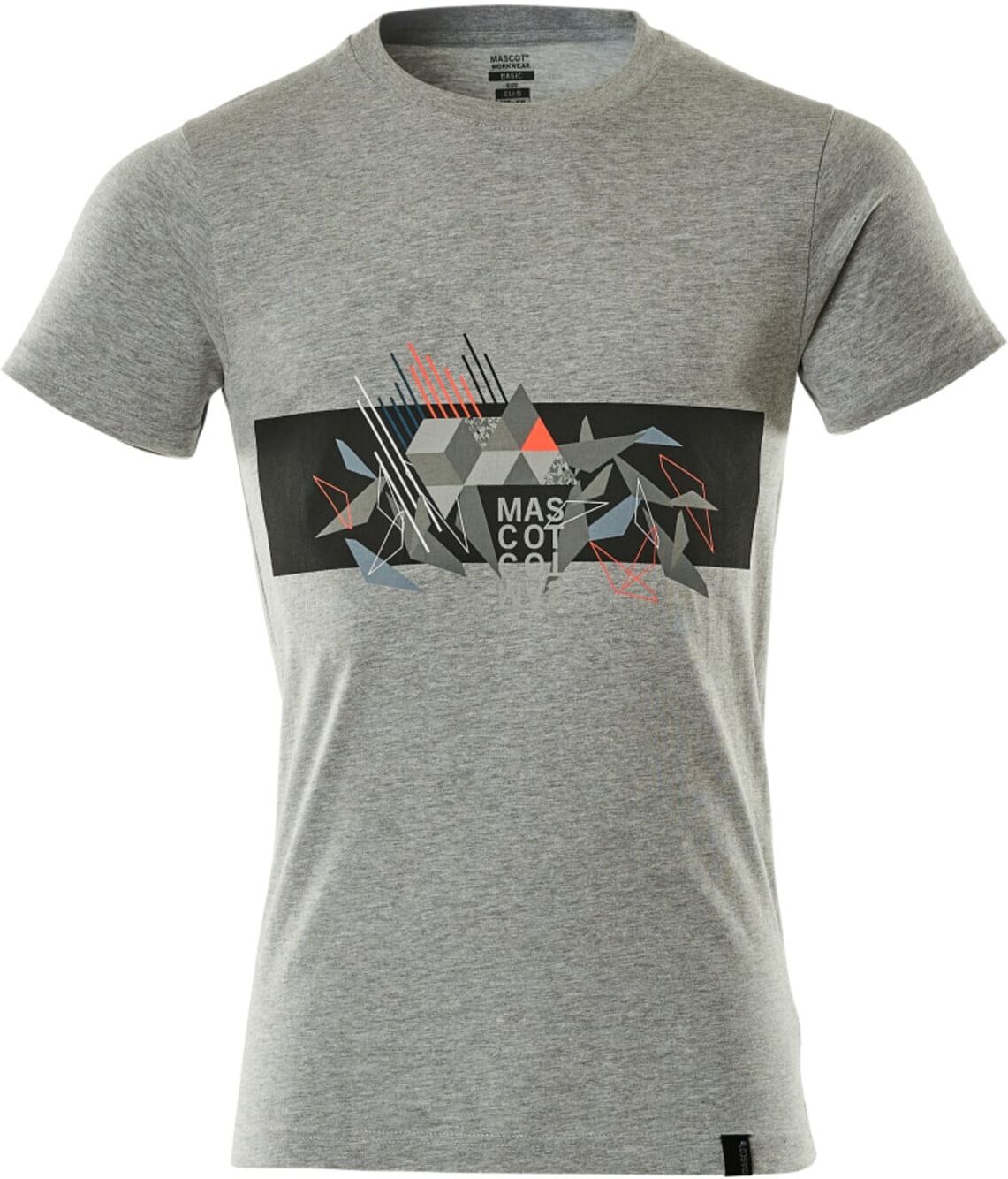 Mascot T-Shirt mit Druck 3XL grau/hi-vis rot (19182-965-08222-3XL)