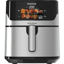 Taurus Digitaler Heissluftfritteuse mit 8 Programmen, HD-Display und Wandhalterung, Fritteuse, Schwarz, Silber