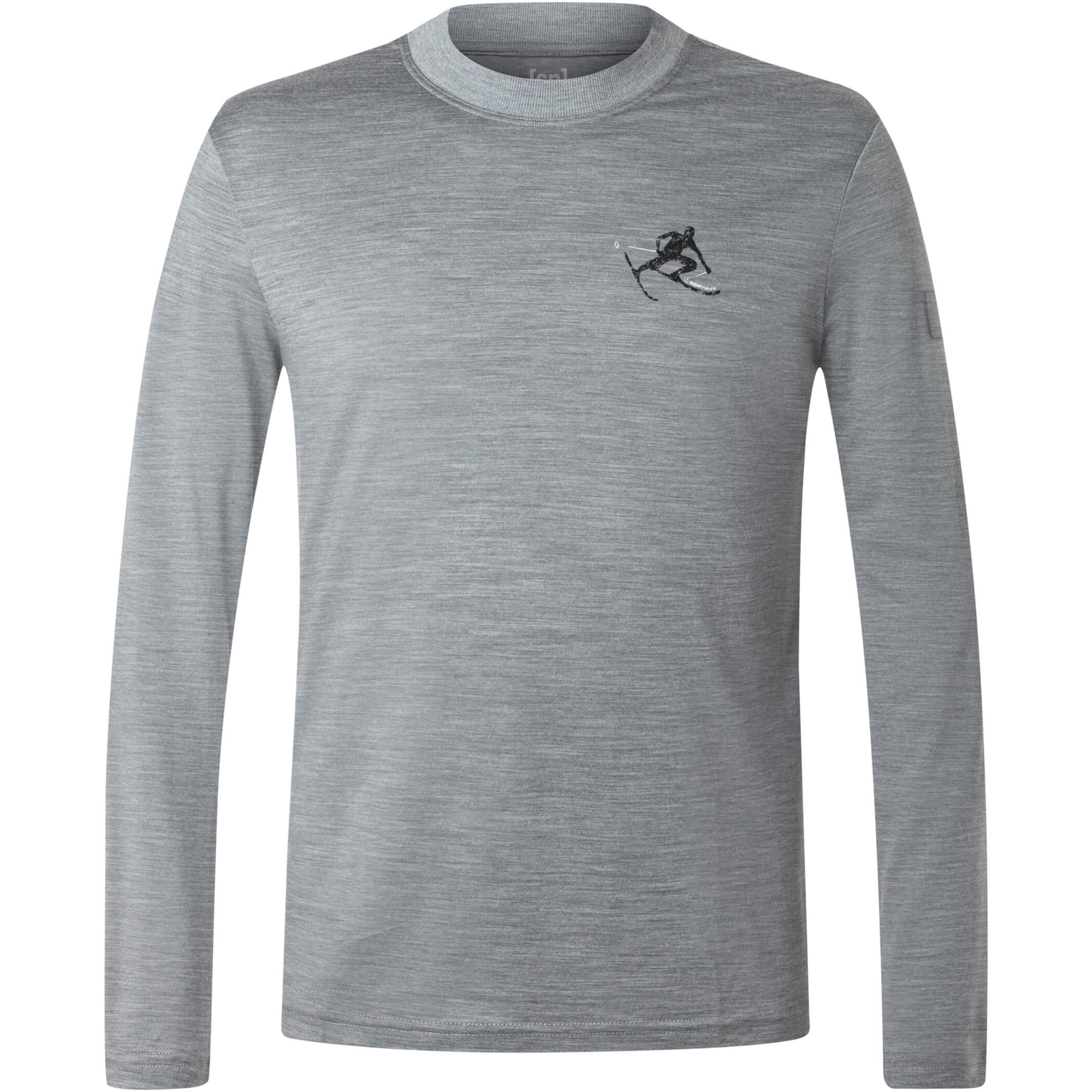 Super.Natural Toni J Herren Longsleeves grau Größe M Lifestyle Hautfreundlich Merinowolle