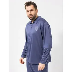 MEN'S TOUCH Shirt, 1/1-Arm Mikrofaser Polokragen Seitenschlitze