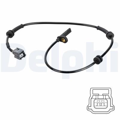 DELPHI Sensor, Raddrehzahl SS20774 für RENAULT