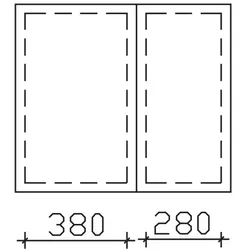 Pelipal Serie 6110 Pelipal 2 Innenspiegel EB-ISP2-602818, B:, H:595, T:3mm EB-ISP2-602818