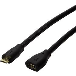 LogiLink USB-Kabel USB 2.0 USB-Micro-B Stecker, USB-Micro-B Buchse 5.00 m Schwarz mit USB CU0125