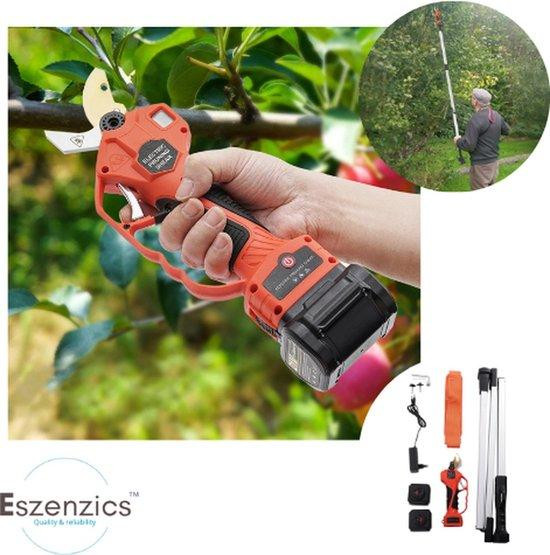 Eszenzics™ Elektrische telescopische snoeischaar met 2 accu's, 21V, 400W, bereik tot 190 cm en snijcapaciteit tot 30 mm