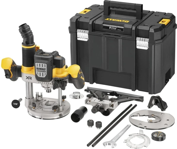 Dewalt Akku-Oberfräse DCW620NT-XJ, 18Volt (gelb/schwarz, ohne Akku und Ladegerät, in T-STAK Box VI)