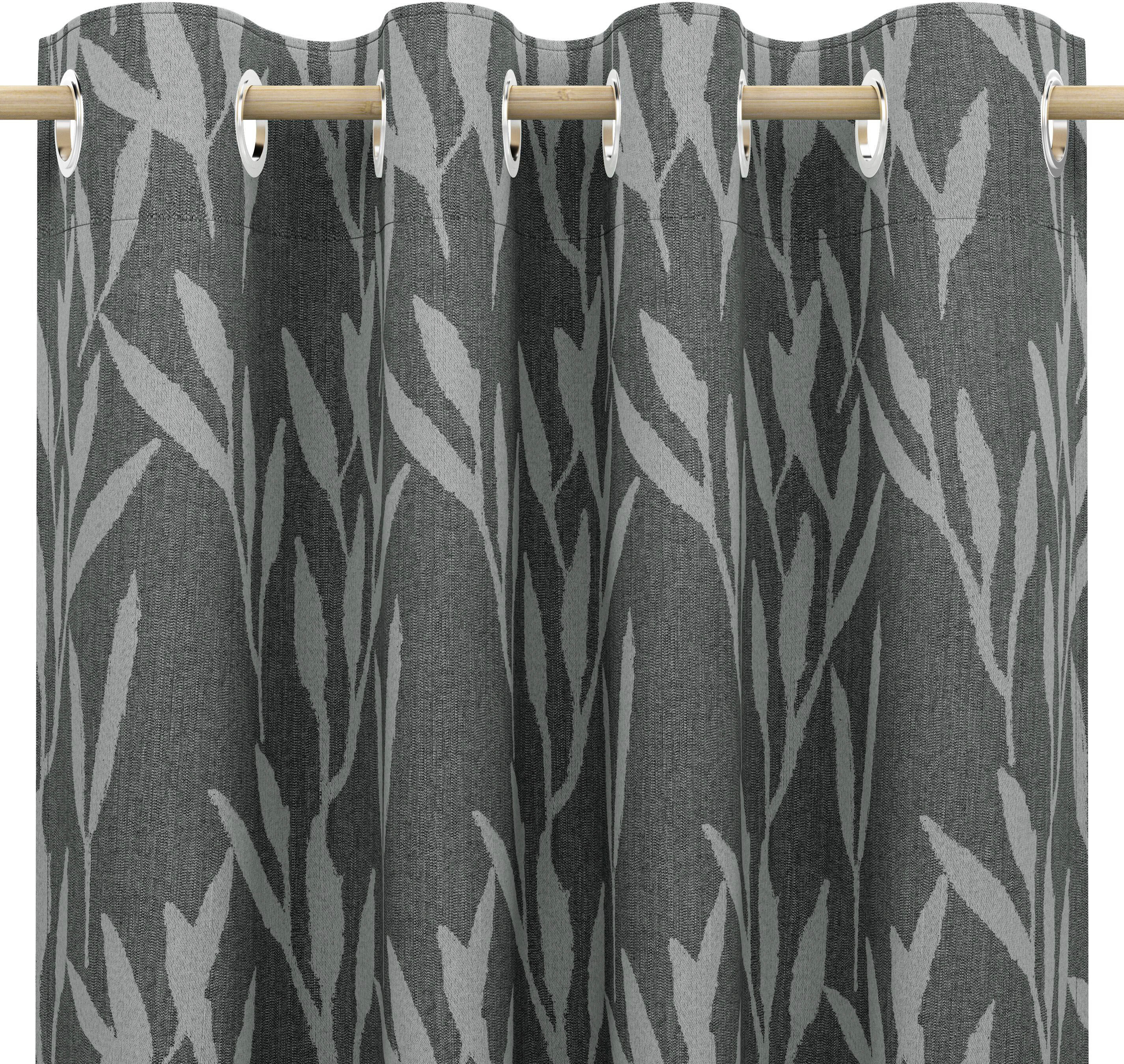 Neutex For You! Vorhang NEUTEX FOR YOU "Arosa" Gr. 1, grau (anthrazit), B:146cm H:245cm, Baumwolle, Polyester, Gardinen, Vorhang anthrazit 245cm, Ösen, 146cm