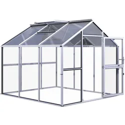 KGT Gewächshaus Novum Typ III Seitenwände: 4 mm Einscheibensicherheitsglas, Dach: 10 mm Hohlkammerplatten pressblank