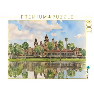 CALVENDO Puzzle Angkor Wat - Kambodscha | 1000 Teile Lege-Größe 64x48cm Foto-Puzzle für glückliche Stunden