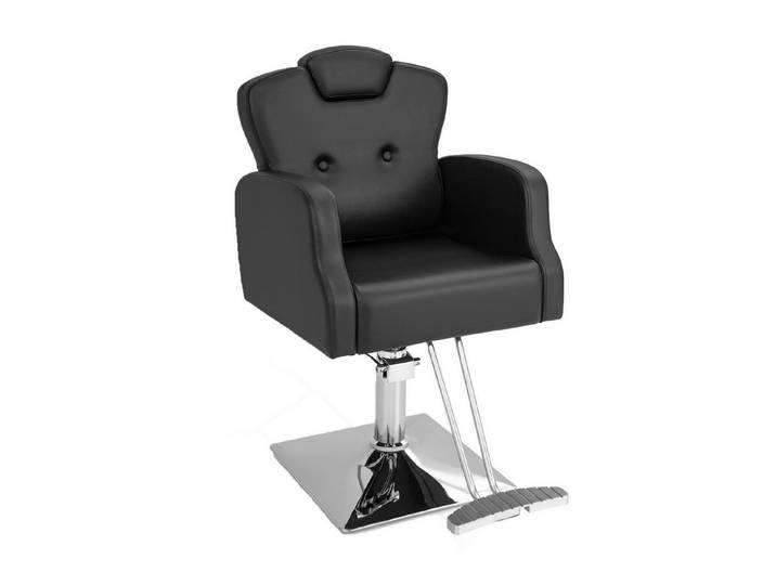 COSTWAY Stuhl, Friseurstuhl, 15cm verstellbar, 360° drehbar