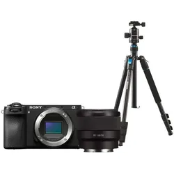 Sony Alpha 6700 Porträt Kit (50 mm, 26 Mpx, APS-C / DX), Kamera, Schwarz