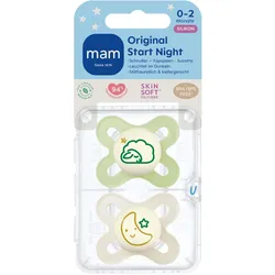 6x MAM, Nuggi, Original Start Night (1x, 0 - 2 Monate)