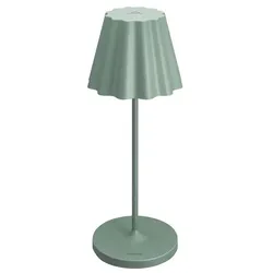 Sompex Akku-Tischleuchte Flower Alu, Eisen, Stahl & Metall Olivgrün
