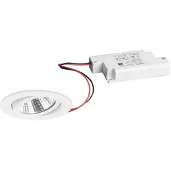Brumberg LED-Einbaustrahler 230 V AC, 50 Hz, 6 W, 38°, 3000 K, 640 lm, rund, schwenkbar, schwarz BRUM-39363173