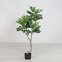 Kunstpflanze Feigenbaum (H 130 cm) - grün - H 130 cm