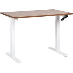 SCHREIBTISCH braunweiß 120/72 cm manuell höhenverstellbar Destin III
